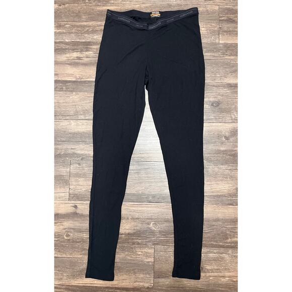 Icebreaker Pants - Icebreaker Everyday Merino Wool Thermal Leggings Black Base Layer Women Large